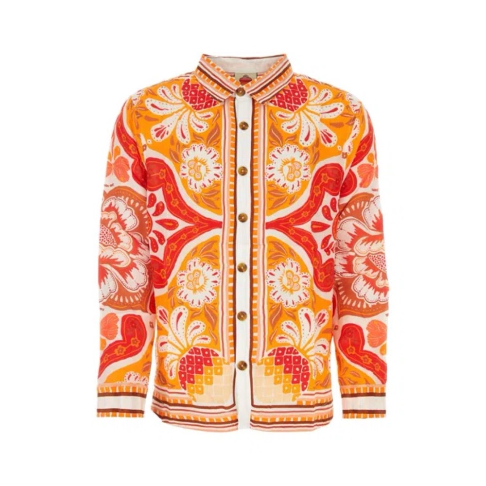 FARM RIO Wonderful Scarf Long Sleeved‎ Shirt Medium